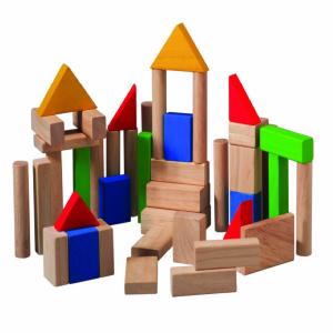 Plan Toys 50 Wooden Building Blocks